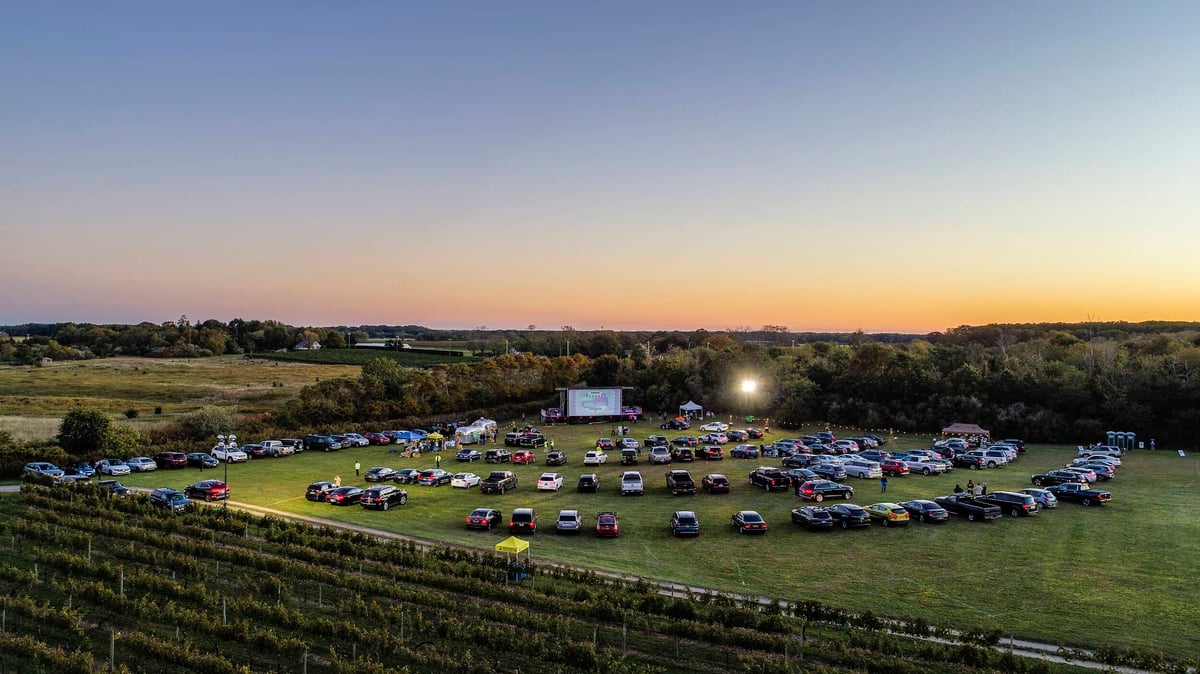 © Photo by OS Aerial | Borghese Vineyards Drive In Screening