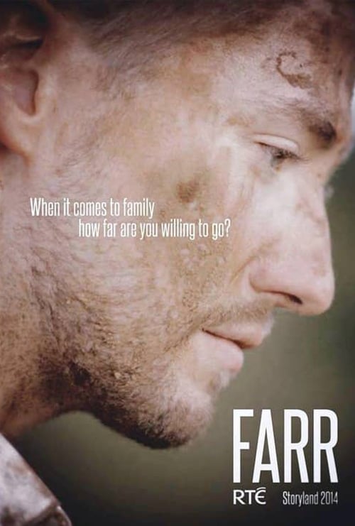 Farr movie poster with close up of white man looking down in despair